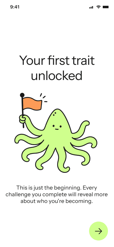 Unlock your first trait